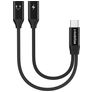 Mobilize Splitter USB-C naar USB-C Adapter 0.15 Meter - Zwart