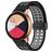 Mobigear Sport Plus Mag Siliconen Smartwatch Bandje Magneetsluiting - Universeel 22 mm connector - Zwart / Grijs