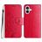 Mobigear Flowers iPhone 16 Hoesje Bookcase Portemonnee - Rood