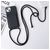 Mobigear Lanyard Card iPhone 15 Siliconen Hoesje met koord en Pasjeshouder - Zwart