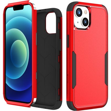Mobigear Ultra Tough iPhone 15 Hoesje Hardcase Backcover Shockproof - Rood