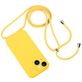 Mobigear Lanyard iPhone 15 Plus Siliconen Hoesje met koord - Geel