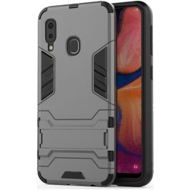 Mobigear Armor Stand Samsung Galaxy A20e Hoesje Hardcase Backcover Shockproof met Standaard - Grijs Mobigear Armor Stand Samsung Galaxy A20e Hoesje Hardcase Backcover Shockproof met Standaard - Grijs