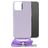 Mobilize Lanyard Gelly iPhone 15 Pro Max Flexibel TPU Hoesje met koord - Pastel Purple