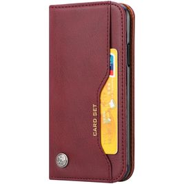 Mobigear Card Set HONOR 8S Hoesje Bookcase Portemonnee - Bordeaux Rood