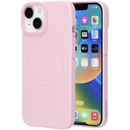 Mobiparts Slim Line iPhone 15 MagSafe Hoesje Hardcase Backcover - Blush Pink