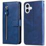 Mobigear Zipper iPhone 17 Hoesje Bookcase Portemonnee - Blauw
