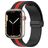 Mobigear Stripe Mag Siliconen Apple Watch Bandje Magneetsluiting - 42/41/40/38 mm - Zwart / Rood