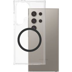 CARE by PanzerGlass Flagship Samsung Galaxy S25 Ultra MagSafe Hoesje Hardcase Backcover - Transparant / Zwart