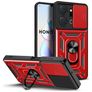 Mobigear Armor Ring Cam Slide HONOR X7A Hoesje Hardcase Backcover Shockproof met Ringhouder en Camera Slider - Rood