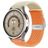 Mobigear Braided Dual Nylon Smartwatch Bandje Klemsluiting - Universeel 22 mm connector - Oranje / Sterrenlicht