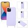 Mobigear Lanyard iPhone 14 Pro Max Siliconen Hoesje met koord - Paars