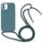 Mobigear Lanyard iPhone 16 Plus Siliconen Hoesje met koord - Groen