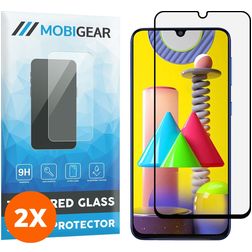 Mobigear Premium Samsung Galaxy M31 Glazen Screenprotector - Case Friendly - Zwart (2-Pack)