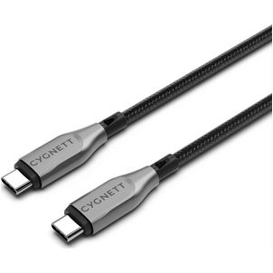Cygnett Armoured USB-C naar USB-C Kabel 2 Meter - Zwart