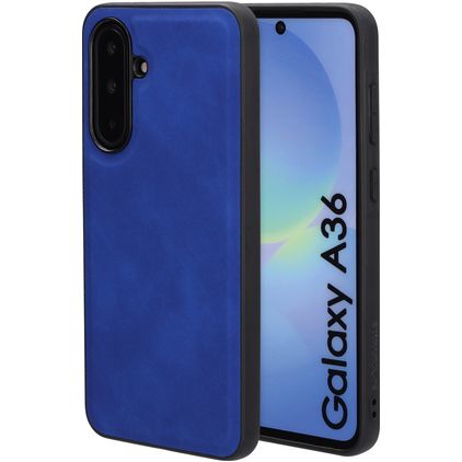 Mobiparts Classic Samsung Galaxy A36 MagSafe Hoesje TPU,Kunstleer Backcover - Sapphire Blue