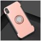 Mobigear Armor Ring iPhone XS Max Hoesje Hardcase Backcover Shockproof met Ringhouder - Roségoud
