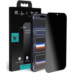 Elite iPhone 17 Pro Max Glazen Screenprotector Privacy - Case Friendly - Zwart