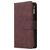 Mobigear Zipper Huawei P40 Hoesje Bookcase Portemonnee - Bruin