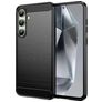 Mobigear Brushed Slim Samsung Galaxy S24 FE Hoesje Flexibel TPU Backcover - Zwart