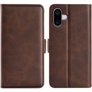 Mobigear Slim Magnet iPhone 16 Hoesje Bookcase Portemonnee - Bruin