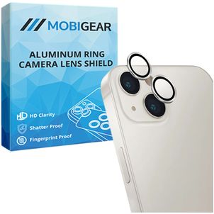 Mobigear Single iPhone 14 Glazen Camera Lens Protector - Case Friendly - Sterrenlicht