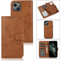 Mobigear Wallet iPhone 13 Pro Max Hoesje Uitneembare 2in1 Bookcase Portemonnee - Bruin