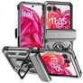 Mobigear Armor Ring Motorola Razr 50 Hoesje Hardcase Backcover Shockproof met Ringhouder - Zilver