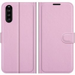 Mobigear Classic Sony Xperia 10 III Hoesje Bookcase Portemonnee - Roze
