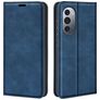Mobigear Retro Slim Motorola Edge X30 Hoesje Bookcase Portemonnee - Donkerblauw