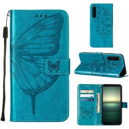 Mobigear Butterfly Sony Xperia 1 IV Hoesje Bookcase Portemonnee - Blauw