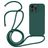 Mobigear Lanyard iPhone 14 Pro Max Siliconen Hoesje met koord - Donkergroen