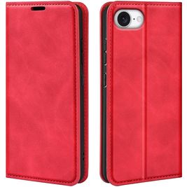 Mobigear Retro Slim iPhone 16e Hoesje Bookcase Portemonnee - Rood