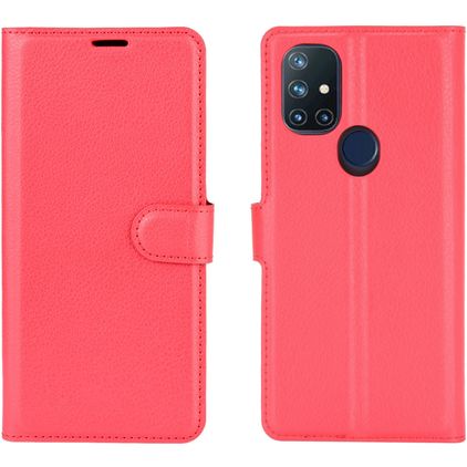 Mobigear Classic OnePlus Nord N10 5G Hoesje Bookcase Portemonnee - Rood
