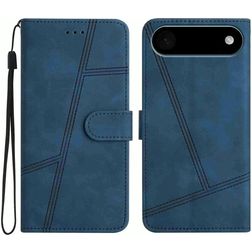 Mobigear Stitch iPhone Air Hoesje Bookcase Portemonnee - Blauw