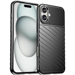 Mobigear Groove iPhone 16 Plus Hoesje Flexibel TPU Backcover - Zwart