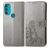 Mobigear Clover Motorola Moto G71 5G Hoesje Bookcase Portemonnee - Grijs