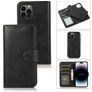Mobigear Wallet iPhone 15 Pro Hoesje Uitneembare 2in1 Bookcase Portemonnee - Zwart