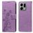 Mobigear Flowers OPPO Find X9 Hoesje Bookcase Portemonnee - Paars