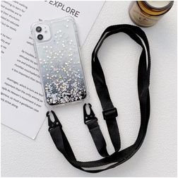 Mobigear Lanyard iPhone 13 Flexibel TPU Hoesje met koord - Zwart
