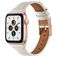 Mobigear Napoli Leren Apple Watch Bandje Gespsluiting - 42/41/40/38 mm - Wit
