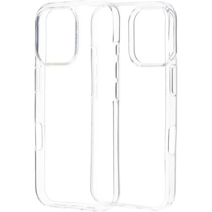 Mobiparts Classic Doorzichtig iPhone 16 Pro Hoesje Flexibel TPU Backcover - Transparant