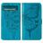 Mobigear Butterfly Google Pixel 7a Hoesje Bookcase Portemonnee - Blauw