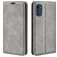 Mobigear Retro Slim Motorola Moto E32 Hoesje Bookcase Portemonnee - Grijs