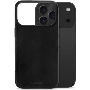 Mobilize Premium iPhone 17 Pro Max MagSafe Hoesje Echt Leer Backcover - Zwart