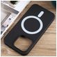 Mobigear Rubber Touch iPhone 15 Pro Max Siliconen MagSafe Hoesje Backcover - Zwart