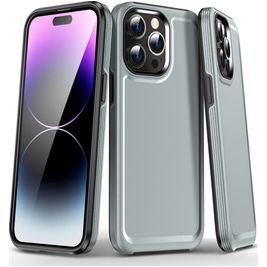 Mobigear Slim Armor iPhone 15 Pro Max Hoesje Hardcase Backcover Shockproof - Grijs