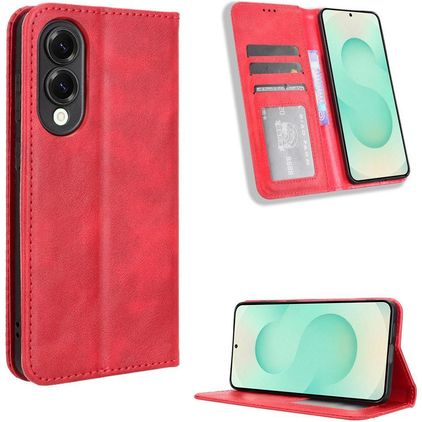 Mobigear Sensation Samsung Galaxy S25 Edge Hoesje Bookcase Portemonnee - Rood