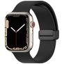 Mobigear Sport Mag Siliconen Apple Watch Bandje Magneetsluiting - 42/41/40/38 mm - Zwart