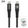 Mobilize Strong Nylon USB-C naar USB-C Kabel 1 m - Zwart